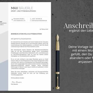 Professionelle Bewerbungsvorlage deutsch Lebenslauf Vorlage modern 2022 Word & Pages Bild 4