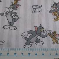 Baumwolle Popeline Digitaldruck  Tom und Jerry  - weiß (1m/10,-€ ) Bild 4