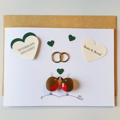 Geschenkkarte zum 12.5.Hochzeitstag, Hochzeitskarte Petersilienhochzeit, Meerglas, Klappkarte, Wunschnamen