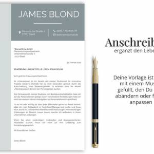 Professionelle Bewerbungsvorlage deutsch | Lebenslauf-Vorlage Word und Pages Bild 5