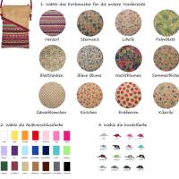 Handytasche zum Umhängen Kork natur Umhängetäschchen ca. 19 x 12 cm Kleine Tasche Farb- und Musterauswahl Bild 3