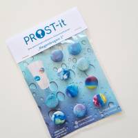 PROST-it Glasmarkierer/Button mit Saugnapf, personalisierbar für Gläser oder Flaschen Set "Regenbogen I" Bild 1