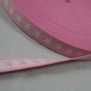 1 m tolles, weiches Sternen-Gummiband 20 mm, rosa Bild 1