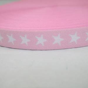 1 m tolles, weiches Sternen-Gummiband 20 mm, rosa Bild 2