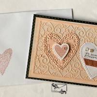 3D Muttertagskarte Valentinstagskarte Liebeskarte gefertigt in Handarbeit mit Stampin'Up Material u.a. Bild 2