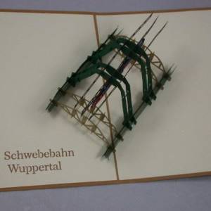3 D Klappkarte Wuppertal Schwebebahn Bild 2