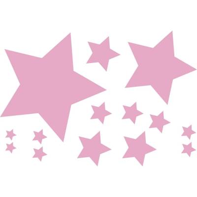 Sterne in verschiedenen Größen Bügelbild Sterne in Wunschfarben  Applikation zum aufbügeln - Plotterbild