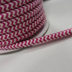 1m Hoodie-Kordel,10 mm, pink, gedreht, Zick-zack Bild 1