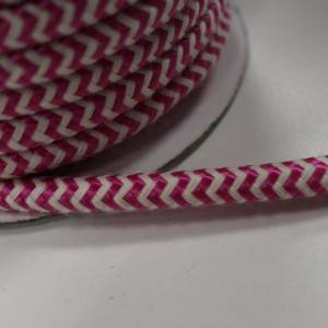1m Hoodie-Kordel,10 mm, pink, gedreht, Zick-zack Bild 2