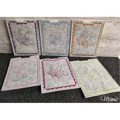 *  Impfpasshülle, Dokuhülle, Hülle  *  ITH mit Schmetterling und  Blanko Datei