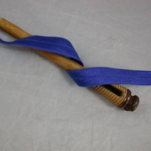 1 m elastisch Schrägband uni 16 mm, blau Bild 4