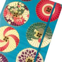 Notizbuch Kladde "Beautiful Umbrellas" A4 liniert stoffbezogen Reise Japan Asien Fan japanisch asiatisch Geschen Bild 1