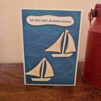 Geburtstagskarte - Du bist mein sicherer Hafen - Schiffe - Boote Bild 2