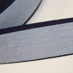 1 m tolles, weiches Sternen-Gummiband 40 mm, diverse jeans-Farben Bild 4