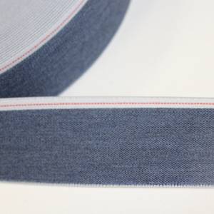 1 m tolles, weiches Sternen-Gummiband 40 mm, diverse jeans-Farben Bild 6