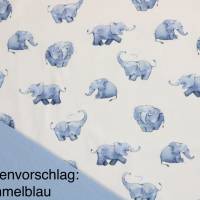 Baumwoll-Jersey bedruckt Trikot mit Elefanten Aquarell Bild 4