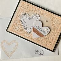 3D Valentinstagskarte Liebeskarte gefertigt in Handarbeit mit Stampin'Up Material u.a. Bild 1