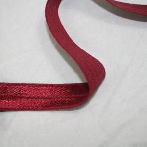 1 m elastisch Schrägband uni 16 mm, weinrot Bild 2