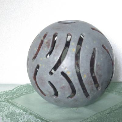 Keramikkugel Gartenkeramik Teelicht Windlicht