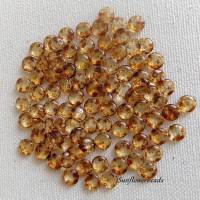 50 Perlenlinsen, Lentils, kristall travertin, Loch seitlich Bild 1