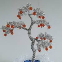 Elfen Apfelbaum / Baums aus Draht/ Drahtbaum Dekoration mit Perlen/ Lebensbaum/ Perlenbaum/ Fantasiebaum Bild 3