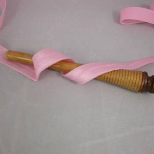 1 m elastisch Schrägband uni 16 mm, rosa Bild 4