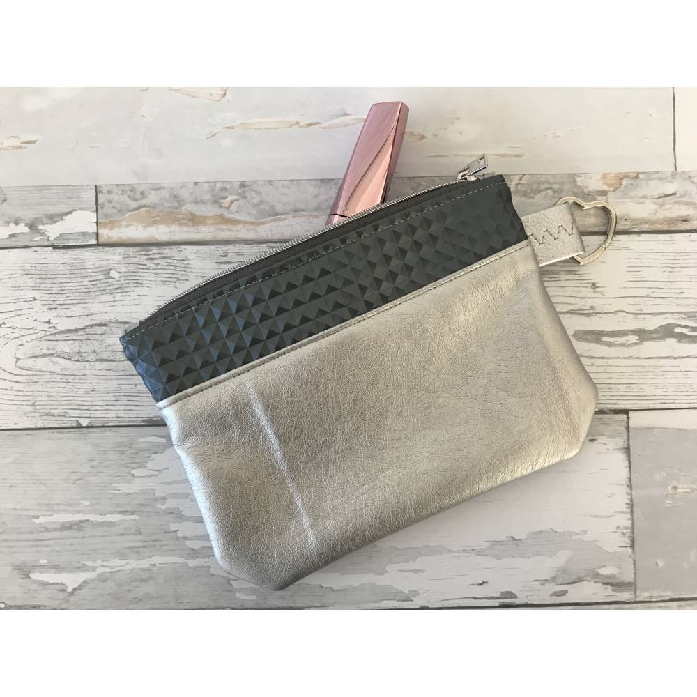 Kosmetiktasche, Schminktasche, Minitasche, Mimi Pouch, Kunstleder