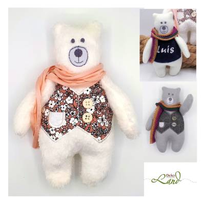 ITH Stickdatei Bär Luis 16x26 – Sofortdownload für Stickmaschine, 2 Varianten, mit Anleitung