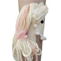 Pferde Schultüte in beige, Zuckertüte mit Pferd, mit Namen bestickt, Schultüte Stoff für Mädchen, passend für 70 cm Papp Bild 7