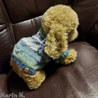 Mini- Hunde- Pullover in sanften Pastellfarben Grau Helltürkis Hellgrün Bild 2