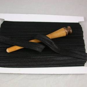1 m elastisch Schrägband uni 16 mm, schwarz Bild 3