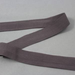 1 m elastisch Einfassband, Schrägband 20 mm grau Bild 1