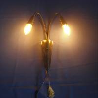 elegante Messing Wandlampe 50er Jahre hängend Bild 2
