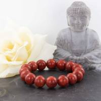 Rotes Schaumkoralle Armband, Handgefertigtes rotes Perlen-Armband, Geschenk für Sie, Perlenbänder Kugeln 14 mm Bild 2
