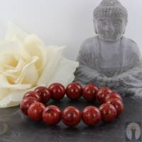Rotes Schaumkoralle Armband, Handgefertigtes rotes Perlen-Armband, Geschenk für Sie, Perlenbänder Kugeln 14 mm Bild 5