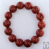 Rotes Schaumkoralle Armband, Handgefertigtes rotes Perlen-Armband, Geschenk für Sie, Perlenbänder Kugeln 14 mm Bild 6