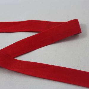 1 m elastisch Einfassband, Schrägband 20 mm rot Bild 1