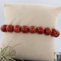 Rotes Schaumkoralle Armband,Handgefertigtes rotes Perlen-Armband, Geschenk für Sie,Koralle Armband,S Bild 10