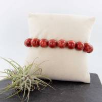 Rotes Schaumkoralle Armband,Handgefertigtes rotes Perlen-Armband, Geschenk für Sie,Koralle Armband,S Bild 2