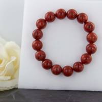Rotes Schaumkoralle Armband,Handgefertigtes rotes Perlen-Armband, Geschenk für Sie,Koralle Armband,S Bild 5