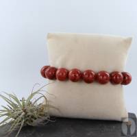 Rotes Schaumkoralle Armband,Handgefertigtes rotes Perlen-Armband, Geschenk für Sie,Koralle Armband,S Bild 6