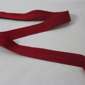 1m elastisch Einfassband, Schrägband 20 mm weinrot Bild 2