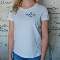 T-Shirt Damen - Moin ~  Bio Baumwolle | T-Shirt Frau | T-Shirt Maritim | Nordlicht | Hamburg Bild 1