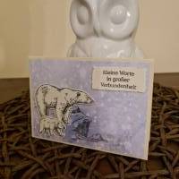 Geburtstagskarte - Eisbär - Kleine Worte in großer Verbundenheit Bild 4