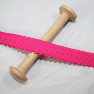 1 m elastisch Schrägband uni 13 mm, pink Bild 4