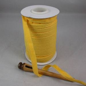 1 m Paspelband uni 12 mm, Baumwolle, gelb Bild 1