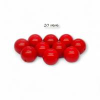 10 rote Acryl-Perlen 20mm kugelrund, rot, Loch 2,5mm Bild 1
