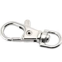 Silberner Schlüsselring mit drehbaren Karabinerverschluss Schlüsselanhänger 1 Stück / 2 Stück / 10 Stück Bild 2