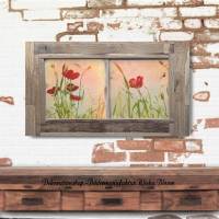 ANEMONEN Frühlingsblumen 2er Set auf Holz Leinwand Print Wanddeko Landhausstil VintageStyle ShabbyChic handmade kaufen Bild 4