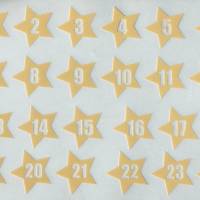 Weihnachten Bügelbild Sterne in Wunschfarbe - 24 Stück - Adventskalender - Stern zum aufbügeln - Adventszeit Deko Bild 10